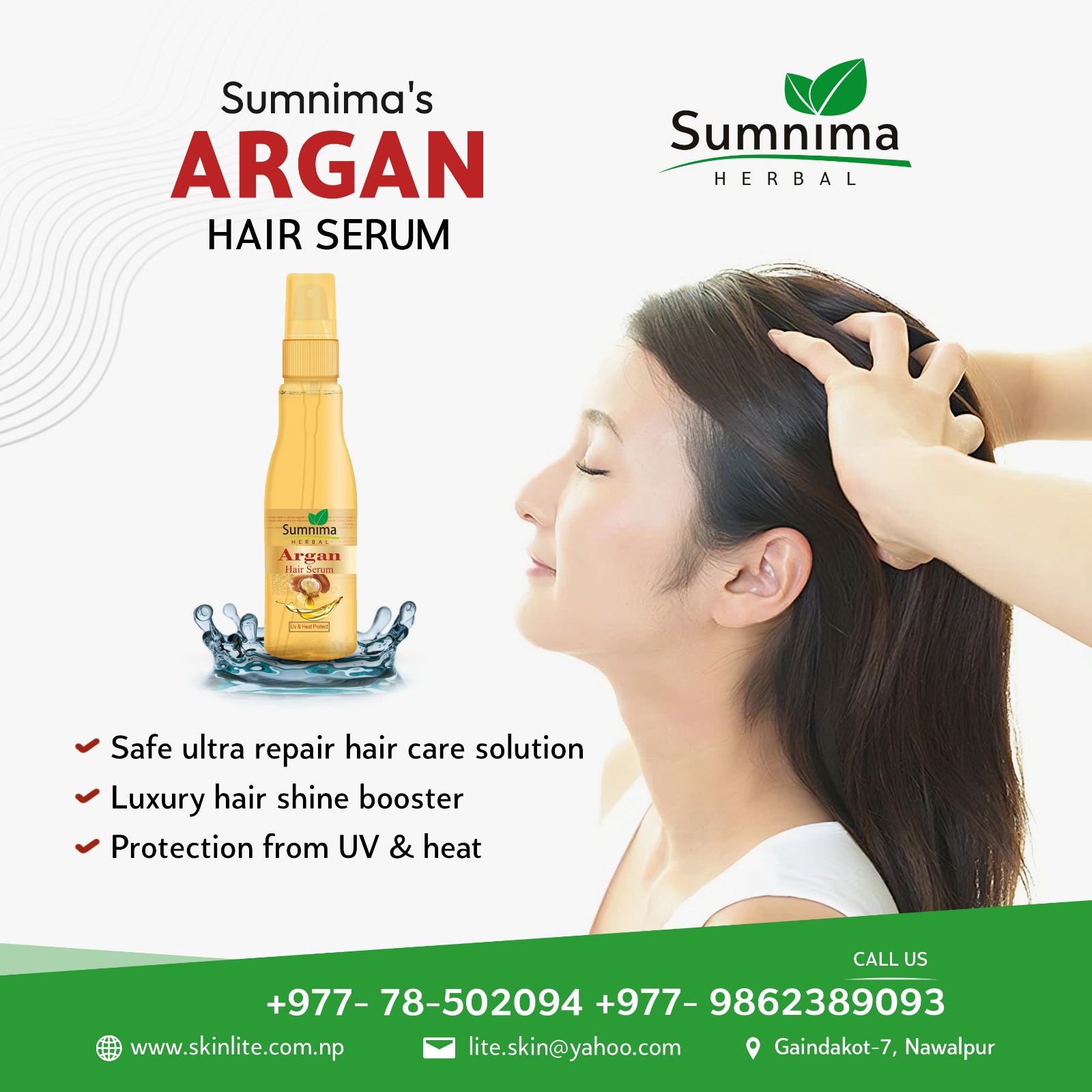 ARGAN HAIR SERUM Skinlite Company Pvt. Ltd.. Best and Top Beauty